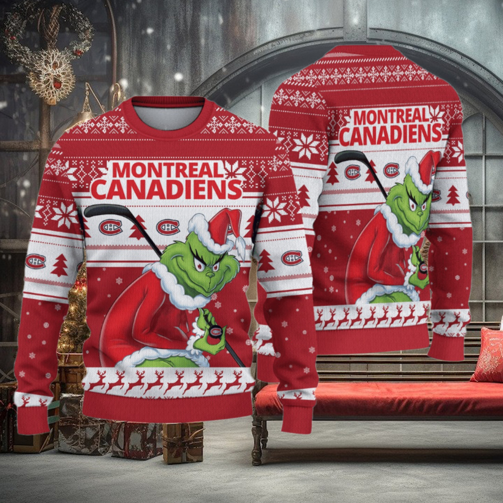 Montreal Canadiens Grinch Christmas Ugly Sweater Montreal Canadiens Grinch Christmas Ugly Sweater