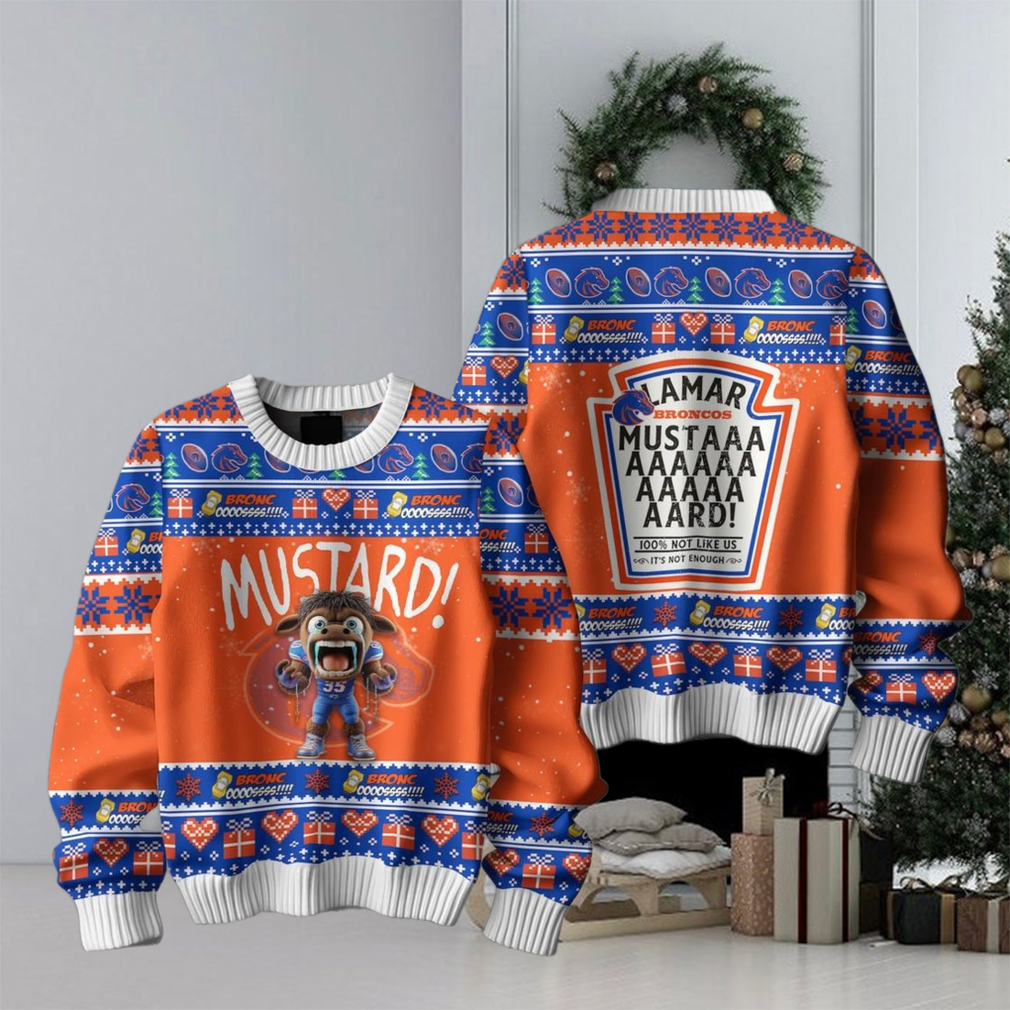Mustard Denver Broncos For Fan Ugly Sweater Mustard Denver Broncos For Fan Ugly Sweater