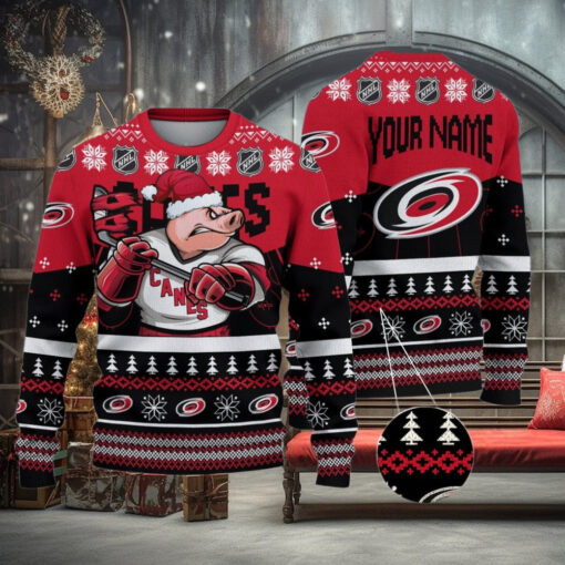 NHL Carolina Hurricanes Mascot Ugly Sweater For Christmas