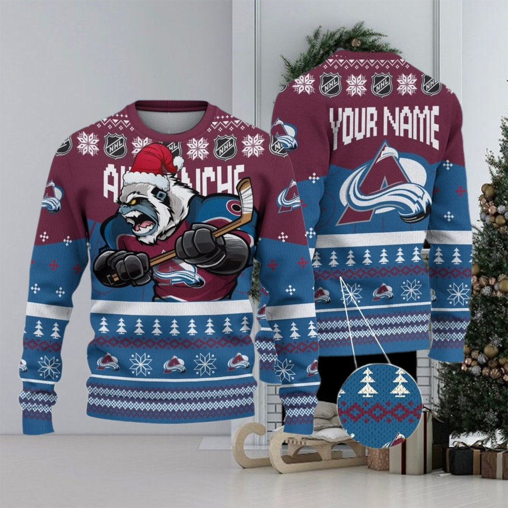 NHL Colorado Avalanche Mascot Ugly Sweater For Christmas NHL Colorado Avalanche Mascot Ugly Sweater For Christmas