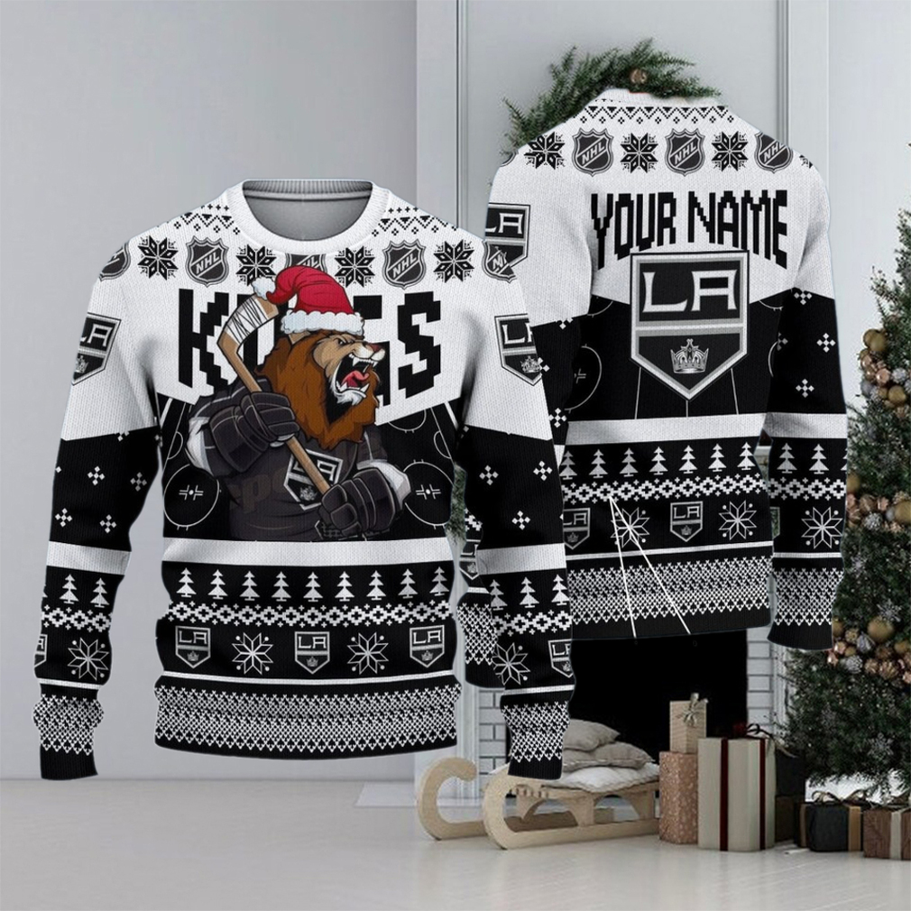 NHL Los Angeles Kings Mascot Ugly Sweater For Christmas NHL Los Angeles Kings Mascot Ugly Sweater For Christmas
