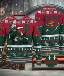 NHL Minnesota Wild Mascot Ugly Sweater For Christmas