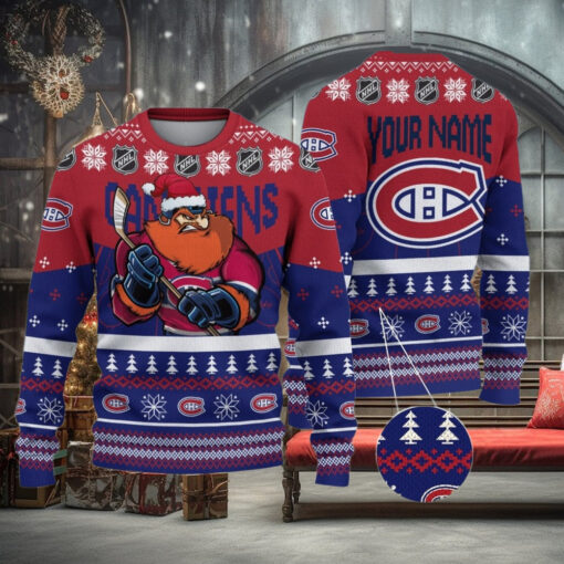 NHL Montreal Canadiens Mascot Ugly Sweater For Christmas