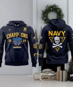 Navy Midshipmen Armed Forces Bowl Champions 2024 Hoodie