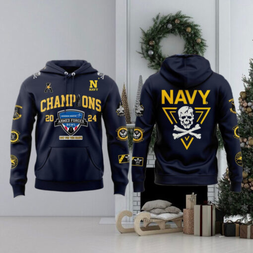 Navy Midshipmen Armed Forces Bowl Champions 2024 Hoodie