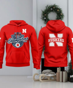 Nebraska Cornhuskers Pinstripe Bowl Celebration 2024 Hoodie