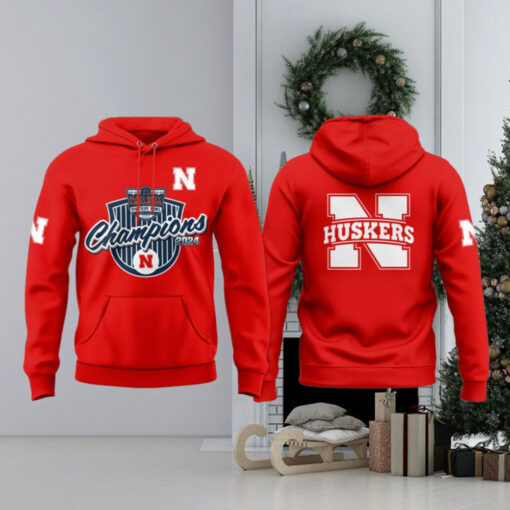 Nebraska Cornhuskers Pinstripe Bowl Celebration 2024 Hoodie