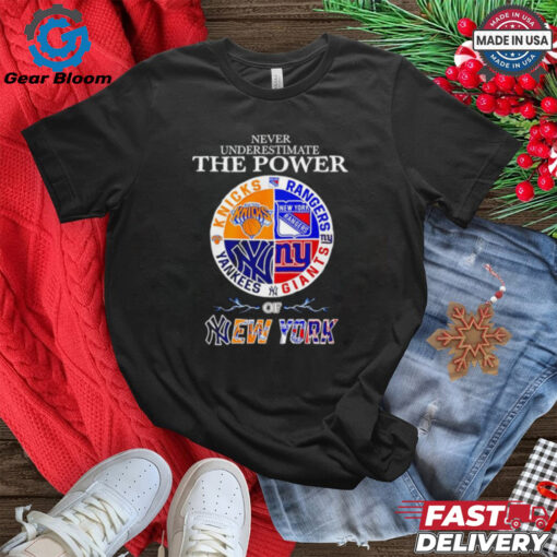 Never Underestimate The Power Of New York logo shirt Limited Edition