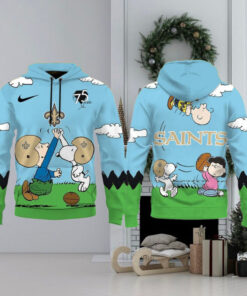 New Orleans Saints X Snoopy Peanuts 75th Anniversary Hoodie