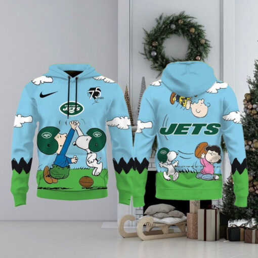 New York Jets X Snoopy Peanuts 75th Anniversary Hoodie