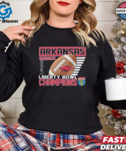 Official Arkansas Razorbacks Football 2024 Liberty Bowl Champions Bound Logo shirt