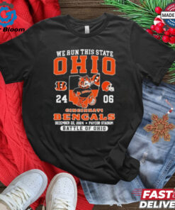 Official Cincinnati Bengals We Run This State Ohio T Shirt