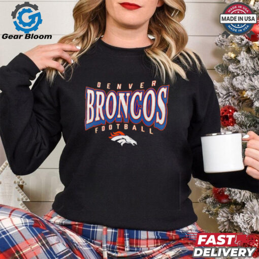 Official Denver Broncos Heather Divided Warp Tri Blend shirt for fan