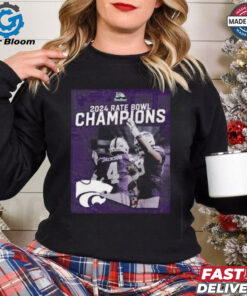 Official K State Wildcats 2024 Rate Bowl Champions Poster Shirt