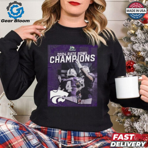 Official K State Wildcats 2024 Rate Bowl Champions Poster Shirt