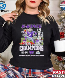 Official K State Wildcats Rate Bowl Champions 2024 Mascot T Shirts