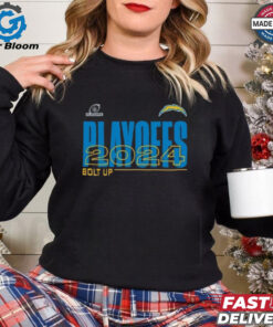 Official Los Angeles Chargers Bolt Up 2024 NFL Playoffs Fan Favorite Shirt