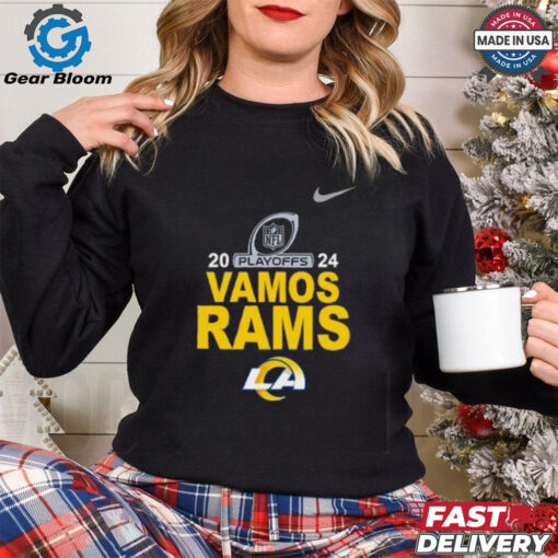 Official Los Angeles Rams Nike Vamos Rams NFL Playoffs 2024 Fan Favorite Shirt