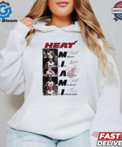 Official Miami Heat Bam Adebayo Terry Rozier Duncan Robinson Jimmy Butler and Christopher Herro signatures shirt