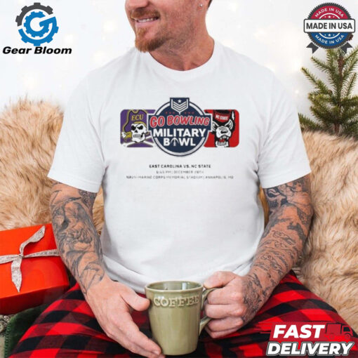 Official Military Bowl East Carolina Pirates Vs NC State Wolfpack Matchup At Navy Marine Corps Memorial Stadium On December 28th 2024 NCAA Shirt