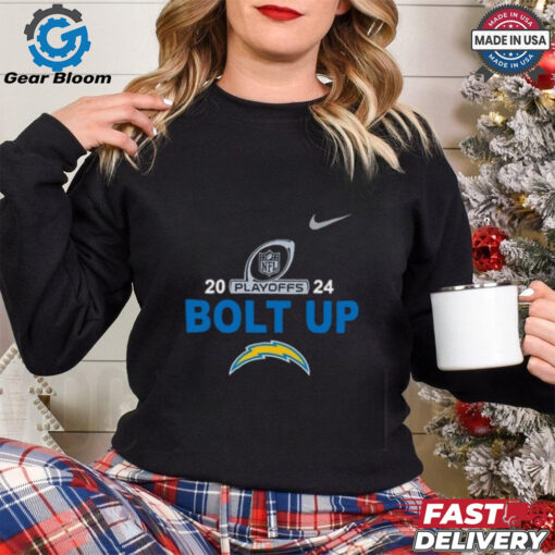 Official Nike Bolt Up Los Angeles Chargers 2024 NFL Playoffs Fan Favorite Shirt