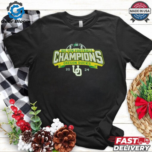 Official Oregon Ducks 2024 Big Ten Football Conference Champions Undefeated Schedule T Shirt