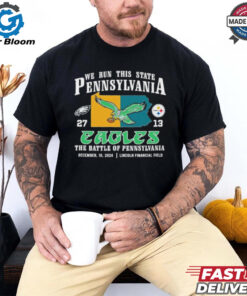 Official Philadelphia Eagles We Run This State Pennsylvania Eagles 27 13 Steelers Shirt