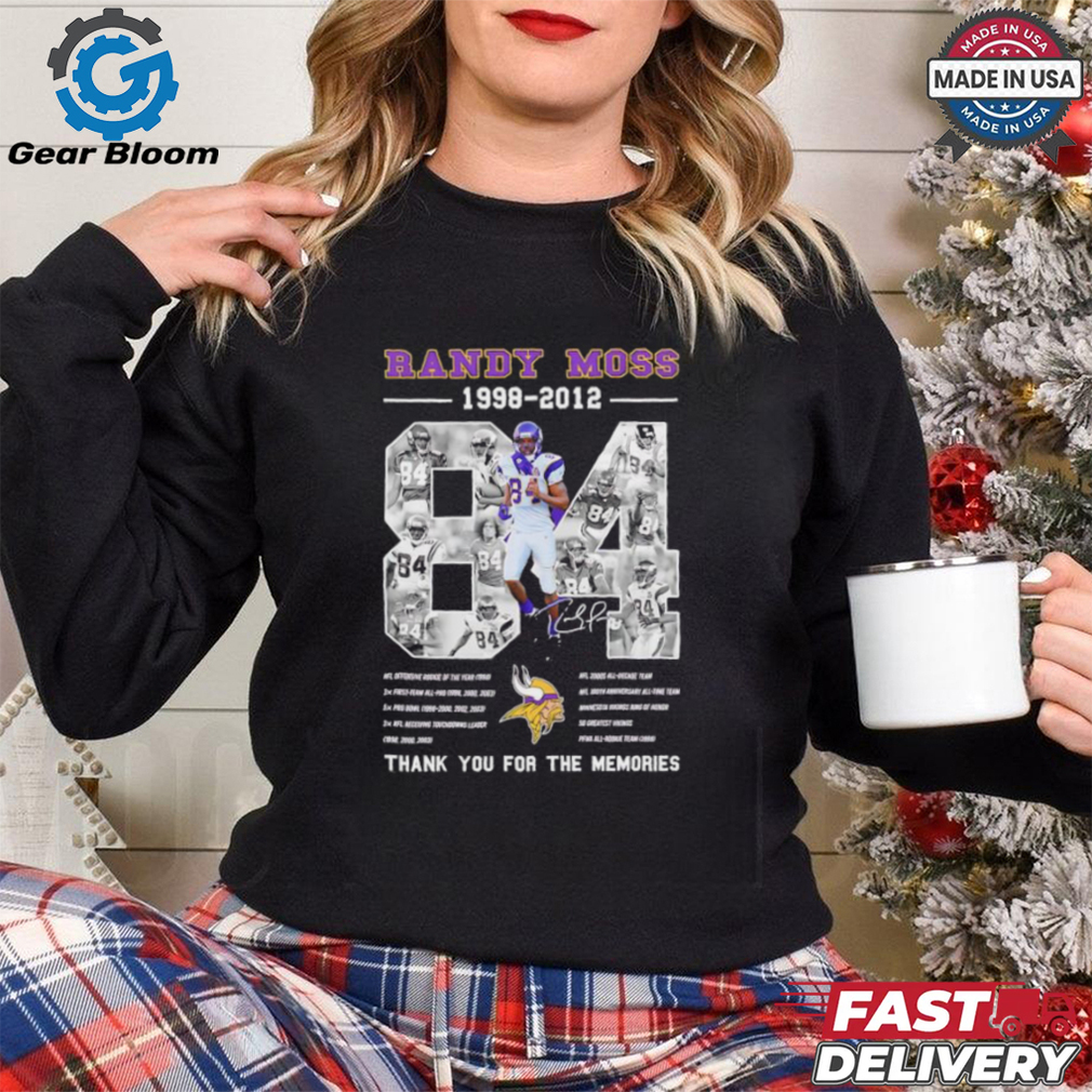 Official Randy Moss 1998 2012 thank you for the memories T shirt Official Randy Moss 1998 2012 thank you for the memories T shirt