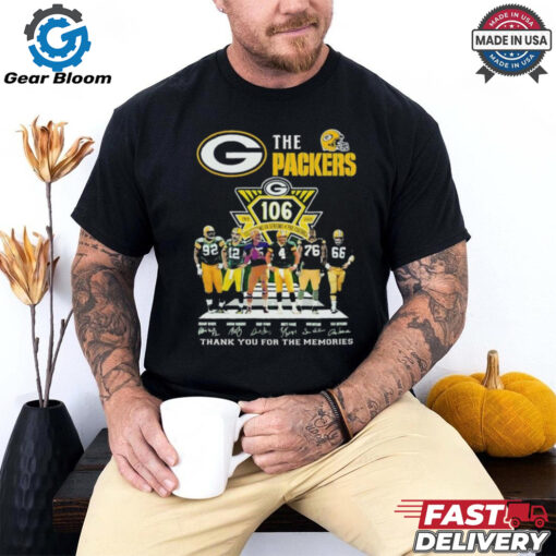 Official The Packers 1919 2025 celebrating 106 seasons of pro football players shirt Limited Edition