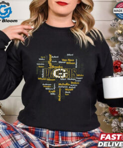 Packers Word Cloud Player Names T Shirt