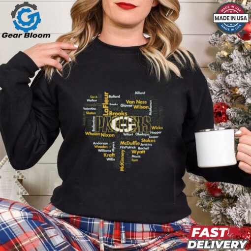 Packers Word Cloud Player Names T Shirt