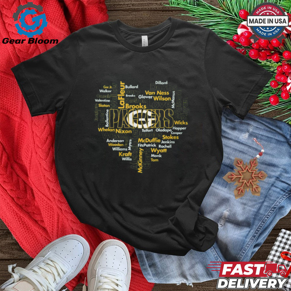 Packers Word Cloud Player Names T Shirt Packers Word Cloud Player Names T Shirt