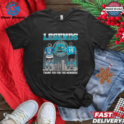 Patrick Marleau and Joe Thornton Legends thank you for the memories shirt