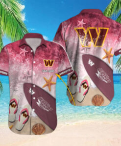 Personalized Washington Commanders Beach Vibes Hawaiian Shirt