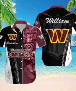 Personalized Washington Commanders Fire Play Hawaiian Shirt