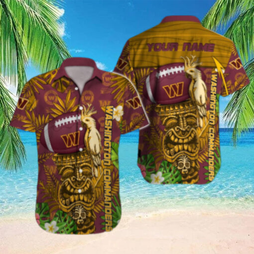 Personalized Washington Commanders Jungle Spirit Hawaiian Shirt