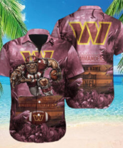 Personalized Washington Commanders Jungle Warrior Hawaiian Shirt