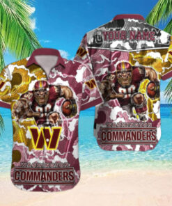 Personalized Washington Commanders Storm Blitz Hawaiian Shirt