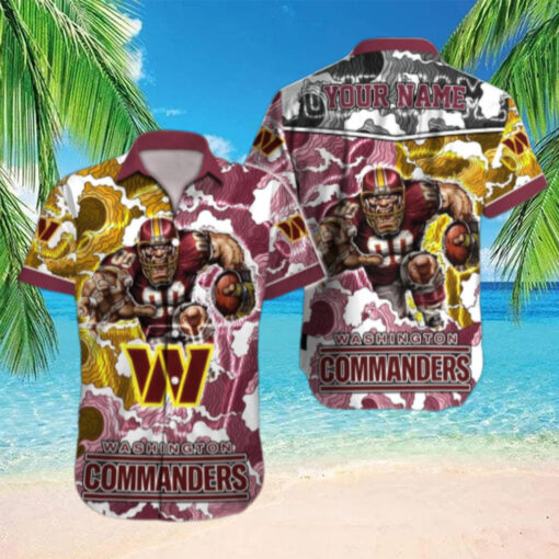 Personalized Washington Commanders Storm Blitz Hawaiian Shirt