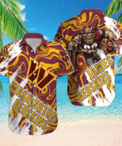 Personalized Washington Commanders Swirl Blitz Hawaiian Shirt