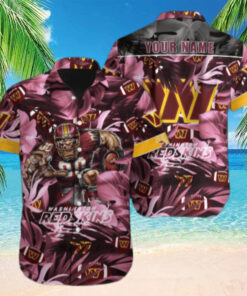 Personalized Washington Commanders Tropical Clash Hawaiian Shirt