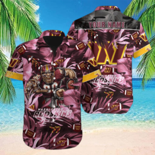 Personalized Washington Commanders Tropical Clash Hawaiian Shirt