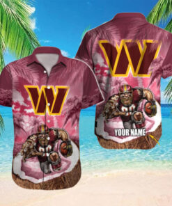 Personalized Washington Commanders Warrior Charge Hawaiian Shirt