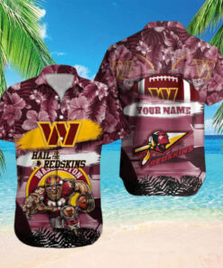 Personalized Washington Redskins Tropical Tribute Hawaiian Shirt