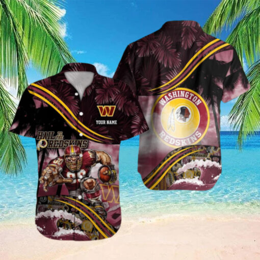 Personalized Washington Redskins Wave Defender Hawaiian Shirt