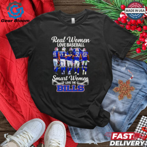 Real women love baseball smart women love the Bills players signatures shirt