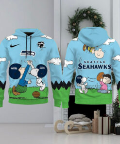 Seattle Seahawks X Snoopy Peanuts 75th Anniversary Hoodie