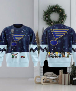 St. Louis Blues Peanuts & Snoopy Night Christmas Special Sweater