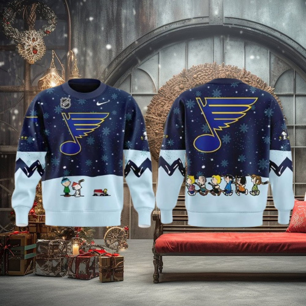St. Louis Blues Peanuts & Snoopy Night Christmas Special Sweater St. Louis Blues Peanuts & Snoopy Night Christmas Special Sweater