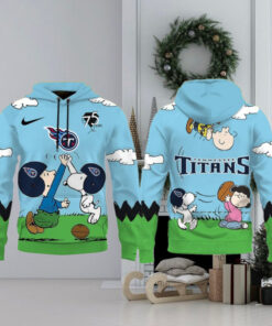 Tennessee Titans X Snoopy Peanuts 75th Anniversary Hoodie